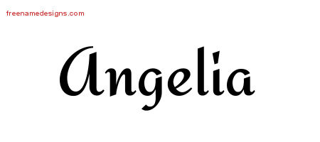 Calligraphic Stylish Name Tattoo Designs Angelia Download Free