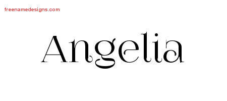 Vintage Name Tattoo Designs Angelia Free Download