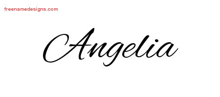 Cursive Name Tattoo Designs Angelia Download Free