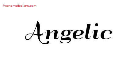 Art Deco Name Tattoo Designs Angelic Printable