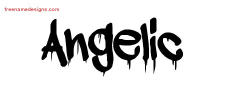 Graffiti Name Tattoo Designs Angelic Free Lettering