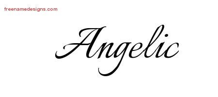 Calligraphic Name Tattoo Designs Angelic Download Free