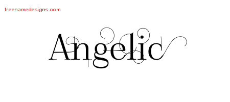 Decorated Name Tattoo Designs Angelic Free