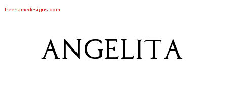 Regal Victorian Name Tattoo Designs Angelita Graphic Download