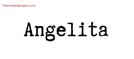 Typewriter Name Tattoo Designs Angelita Free Download