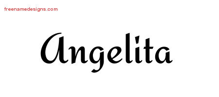 Calligraphic Stylish Name Tattoo Designs Angelita Download Free