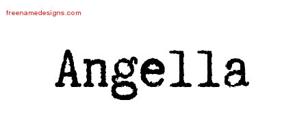 Typewriter Name Tattoo Designs Angella Free Download