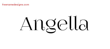 Vintage Name Tattoo Designs Angella Free Download