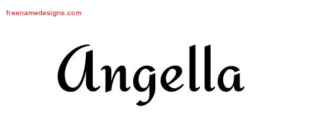 Calligraphic Stylish Name Tattoo Designs Angella Download Free