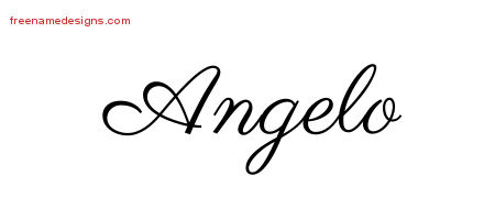 Classic Name Tattoo Designs Angelo Graphic Download
