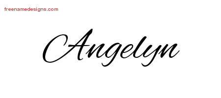 Cursive Name Tattoo Designs Angelyn Download Free