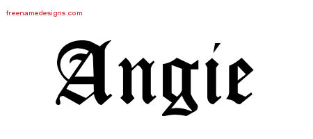 Blackletter Name Tattoo Designs Angie Graphic Download