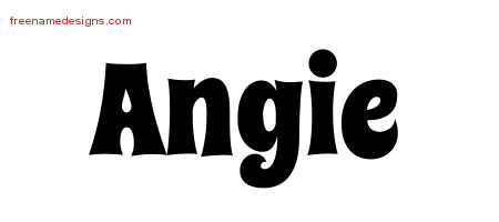 Groovy Name Tattoo Designs Angie Free Lettering