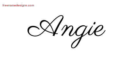 Classic Name Tattoo Designs Angie Graphic Download