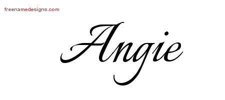 Calligraphic Name Tattoo Designs Angie Download Free