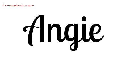 Handwritten Name Tattoo Designs Angie Free Download