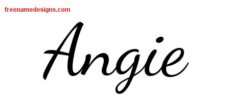 Lively Script Name Tattoo Designs Angie Free Printout
