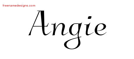 Elegant Name Tattoo Designs Angie Free Graphic