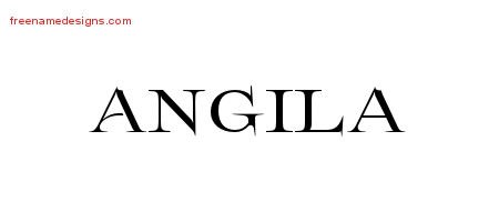 Flourishes Name Tattoo Designs Angila Printable