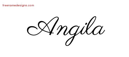 Classic Name Tattoo Designs Angila Graphic Download