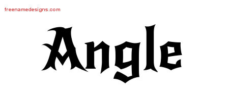 Gothic Name Tattoo Designs Angle Free Graphic