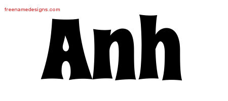Groovy Name Tattoo Designs Anh Free Lettering
