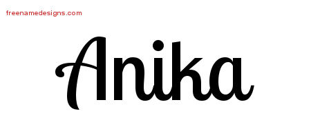 Handwritten Name Tattoo Designs Anika Free Download