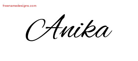 Cursive Name Tattoo Designs Anika Download Free