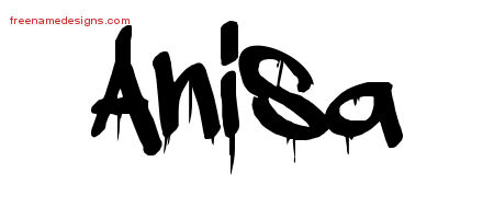 Graffiti Name Tattoo Designs Anisa Free Lettering