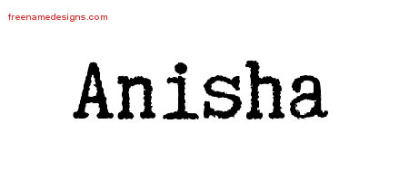 Typewriter Name Tattoo Designs Anisha Free Download