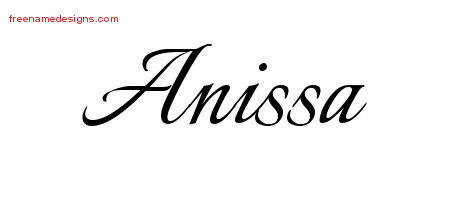 Calligraphic Name Tattoo Designs Anissa Download Free