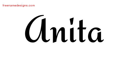 Calligraphic Stylish Name Tattoo Designs Anita Download Free