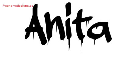 Graffiti Name Tattoo Designs Anita Free Lettering