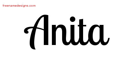 Handwritten Name Tattoo Designs Anita Free Download