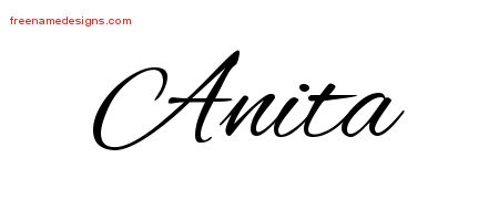 Cursive Name Tattoo Designs Anita Download Free