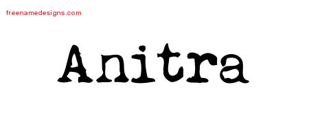 Vintage Writer Name Tattoo Designs Anitra Free Lettering
