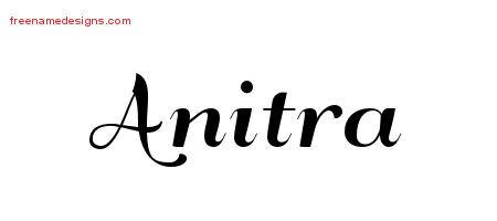 Art Deco Name Tattoo Designs Anitra Printable