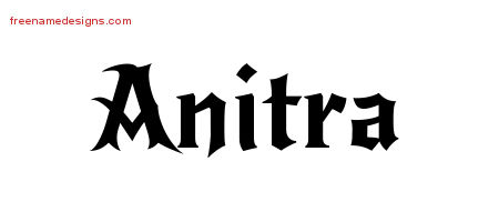 Gothic Name Tattoo Designs Anitra Free Graphic