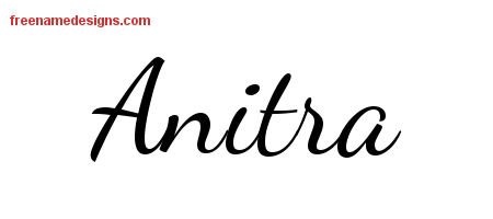 Lively Script Name Tattoo Designs Anitra Free Printout