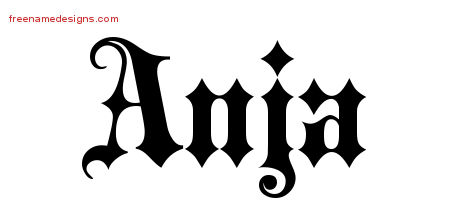 Old English Name Tattoo Designs Anja Free