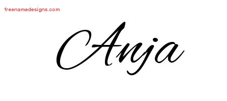 Cursive Name Tattoo Designs Anja Download Free