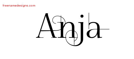 Decorated Name Tattoo Designs Anja Free