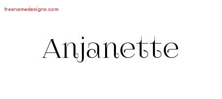 Vintage Name Tattoo Designs Anjanette Free Download