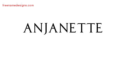 Regal Victorian Name Tattoo Designs Anjanette Graphic Download