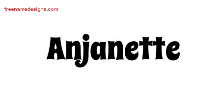 Groovy Name Tattoo Designs Anjanette Free Lettering