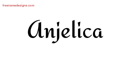 Calligraphic Stylish Name Tattoo Designs Anjelica Download Free