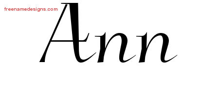 Elegant Name Tattoo Designs Ann Free Graphic