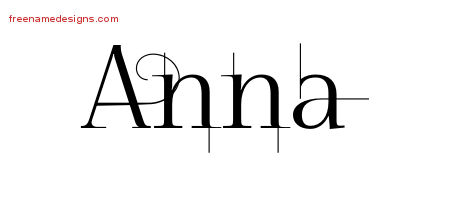 Decorated Name Tattoo Designs Anna Free