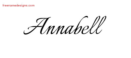 Calligraphic Name Tattoo Designs Annabell Download Free