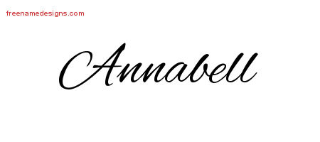 Cursive Name Tattoo Designs Annabell Download Free